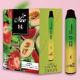 Exclusive Factory Price Disposable Vape Pen Miso 2 in 1 Dual Flavors Nicotine Vape VS Ezzy 2-in-1 Bang Dual Flavors Puff Dual Flavor 2500 Puffs Disposable Vape